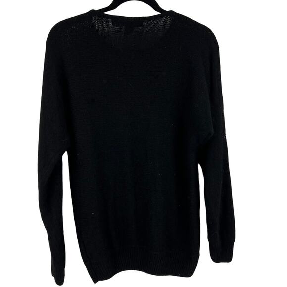 Vtg Work In Progress Knit Tunic Sweater 90's Sequins Leaves Silk Angora Small - Picture 2 of 11